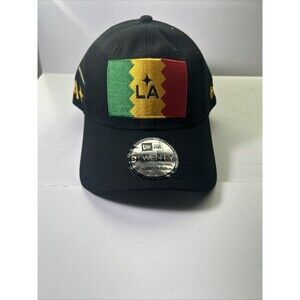 Men's New Era Black LA Galaxy Jersey Hook 9TWENTY Adjustable Hat
